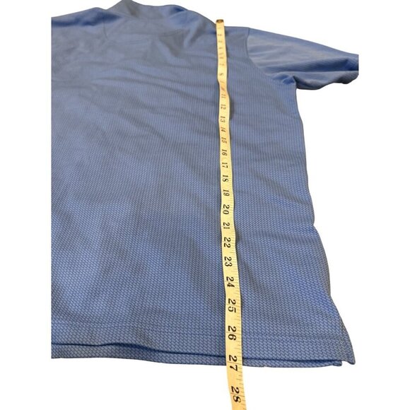 Bollé Blue Polo 100% Polyester Golf Tennis Short Sleeve Shirt Mens Large - Picture 6 of 6